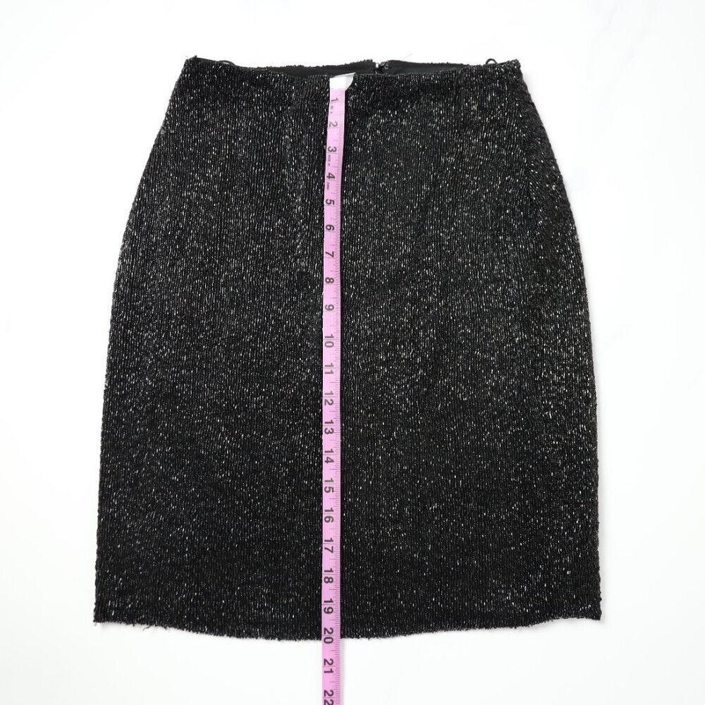 Linda Allard for Ellen Tracy Beaded Black Skirt - Picture 5 of 6